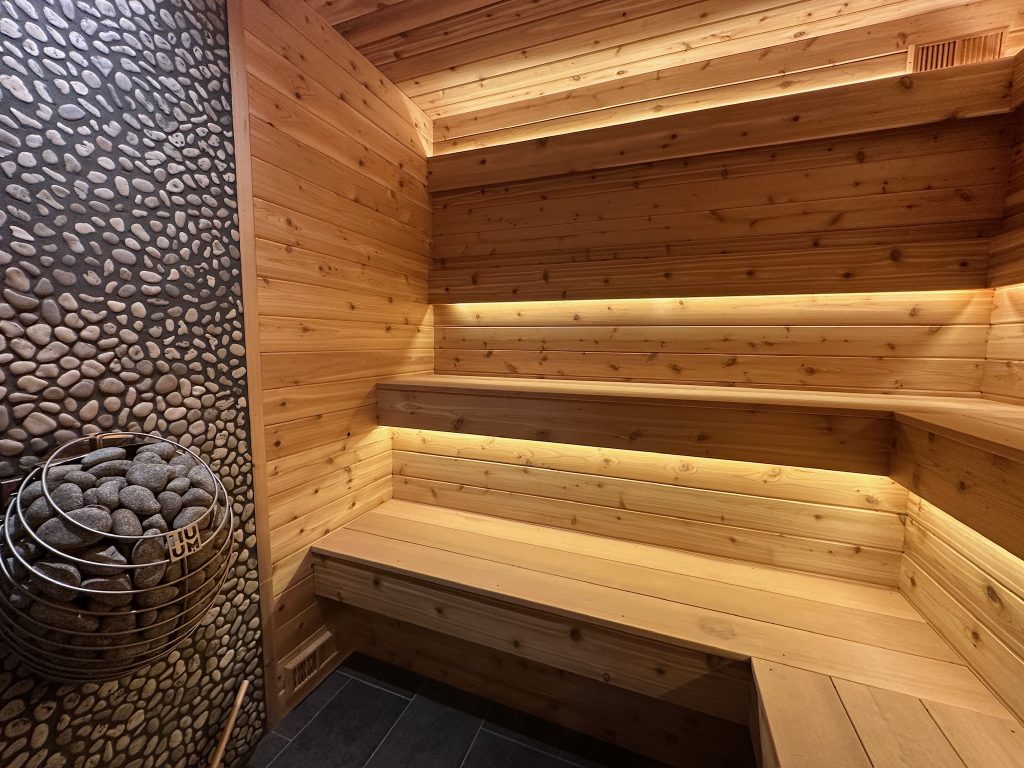 Modern cabin rental in Mazama with a private sauna for ultimate relaxation in a serene mountain setting.